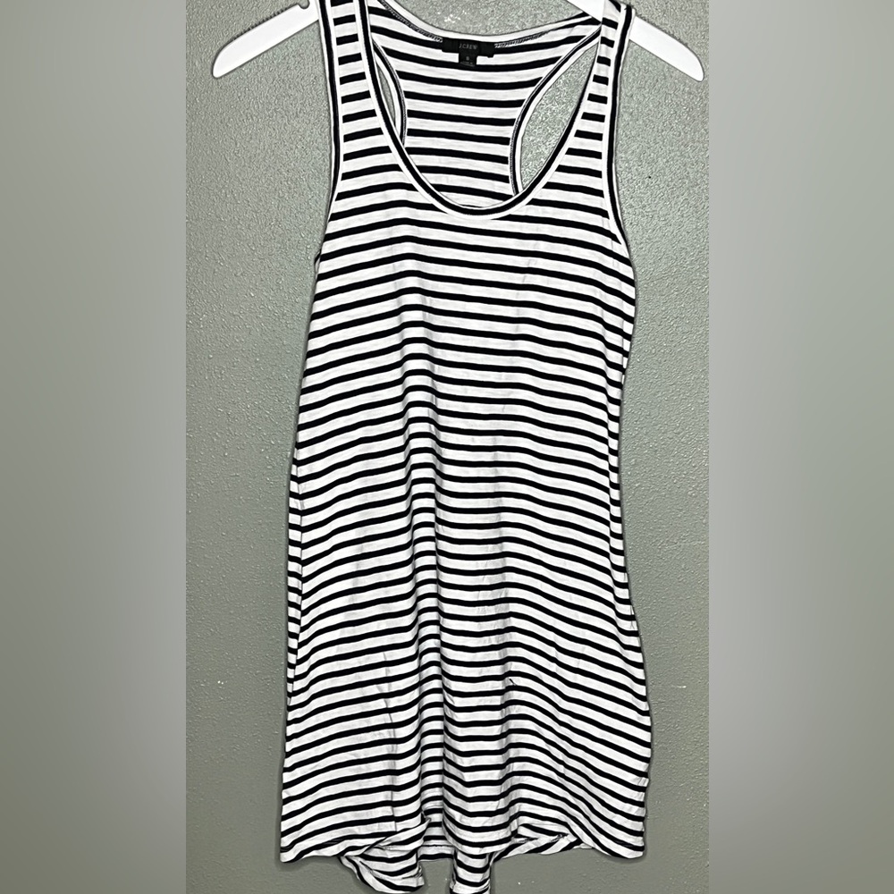J.Crew Striped Racer Back Tank Dress Size Small